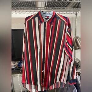 Vintage 90’s Tommy Hilfiger Size L Men’s Striped Button Down Shirt